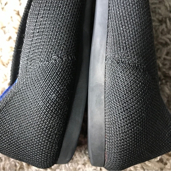 Rothy’s the pointed toe knit flats black and blue lining W 7.5 - Picture 9 of 12
